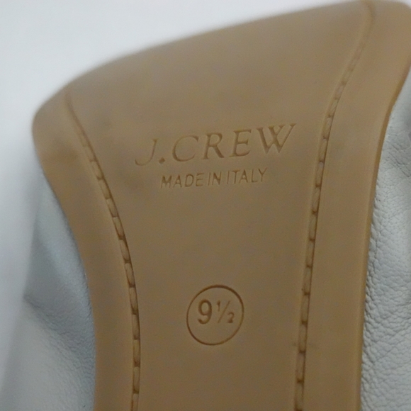 J CREW Mika Gray with Blue Patent Toe Cap & Trim Ballet Flats, size 9½ - Picture 5 of 8